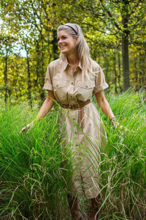 La Camicia Kleed Beige  (18109/beige) - Corylie (Roeselare)