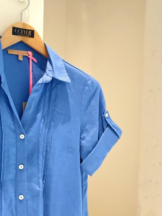 La Camicia Kleed Blauw  (22183/238) - Corylie (Roeselare)