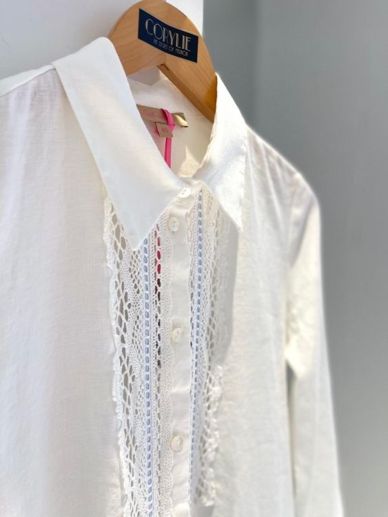 La Camicia Kleed Wit  (18194//331) - Corylie (Roeselare)