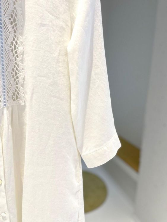 La Camicia Kleed Wit  (18194//331) - Corylie (Roeselare)