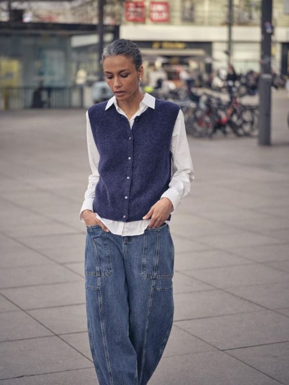 Mos Mosh Gilet Blauw  (173060/241) - Corylie (Roeselare)