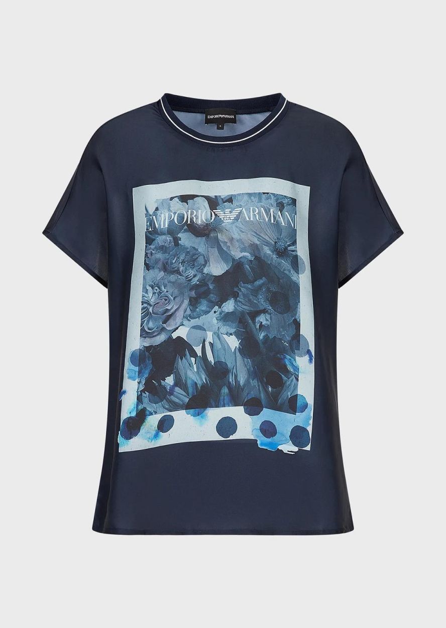 Emporio Armani T-shirt Blauw  (3R2T8K/124) - Corylie (Roeselare)